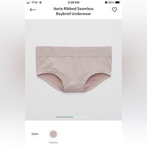 Aerie ribbed Seamless Boyfriend brief panty